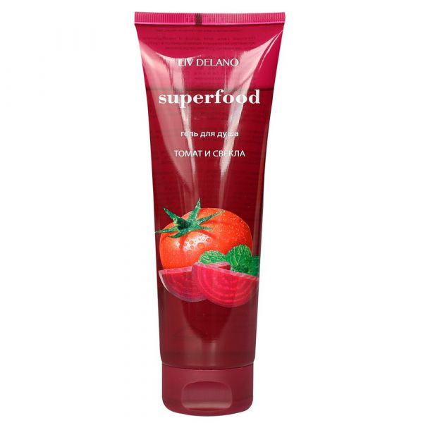 Liv-delano Superfood Shower Gel Tomato and Beetroot 250ml